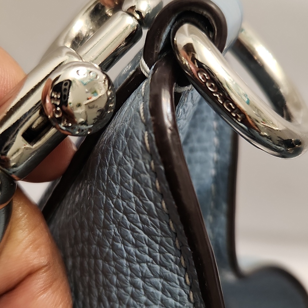 Coach Amber Pebble Leather Hobo Shoulder Bag - Picture 11 of 16